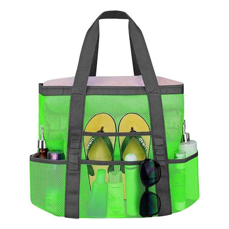 Large Capacity Mesh Beach Bag: Multifunctional Tote for Travel, Swimming, and Towels