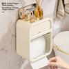 Baizi Bathroom No-Drill Storage Rack Toilet Paper Holder Face Towel Storage Box Wall-Mounted Tissue Box Napkin Roll Holder Rack