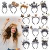 Gold Silver Happy New Year Headband Glitter Party Photo Props Party Supplies