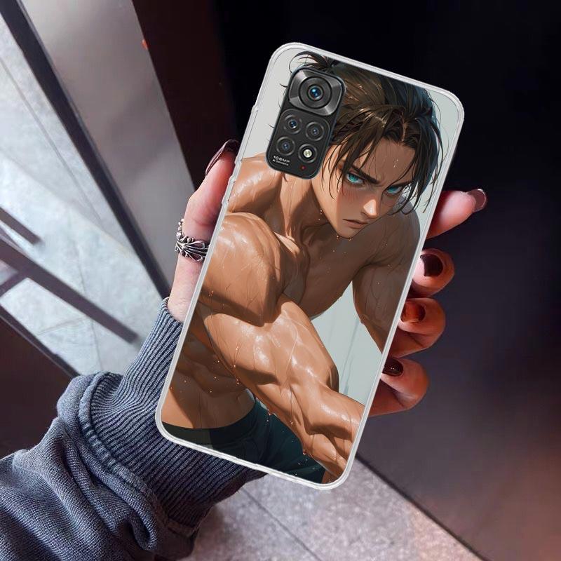 

A-Attack on T-Titan Eren Yeager Phone Case For Xiaomi Redmi Note 10 11 12 13 14 15 Pro Plus 11S 12S 14S 11T 11E 10S Soft TPU Bac Redmi Note 12 Pro 4G
