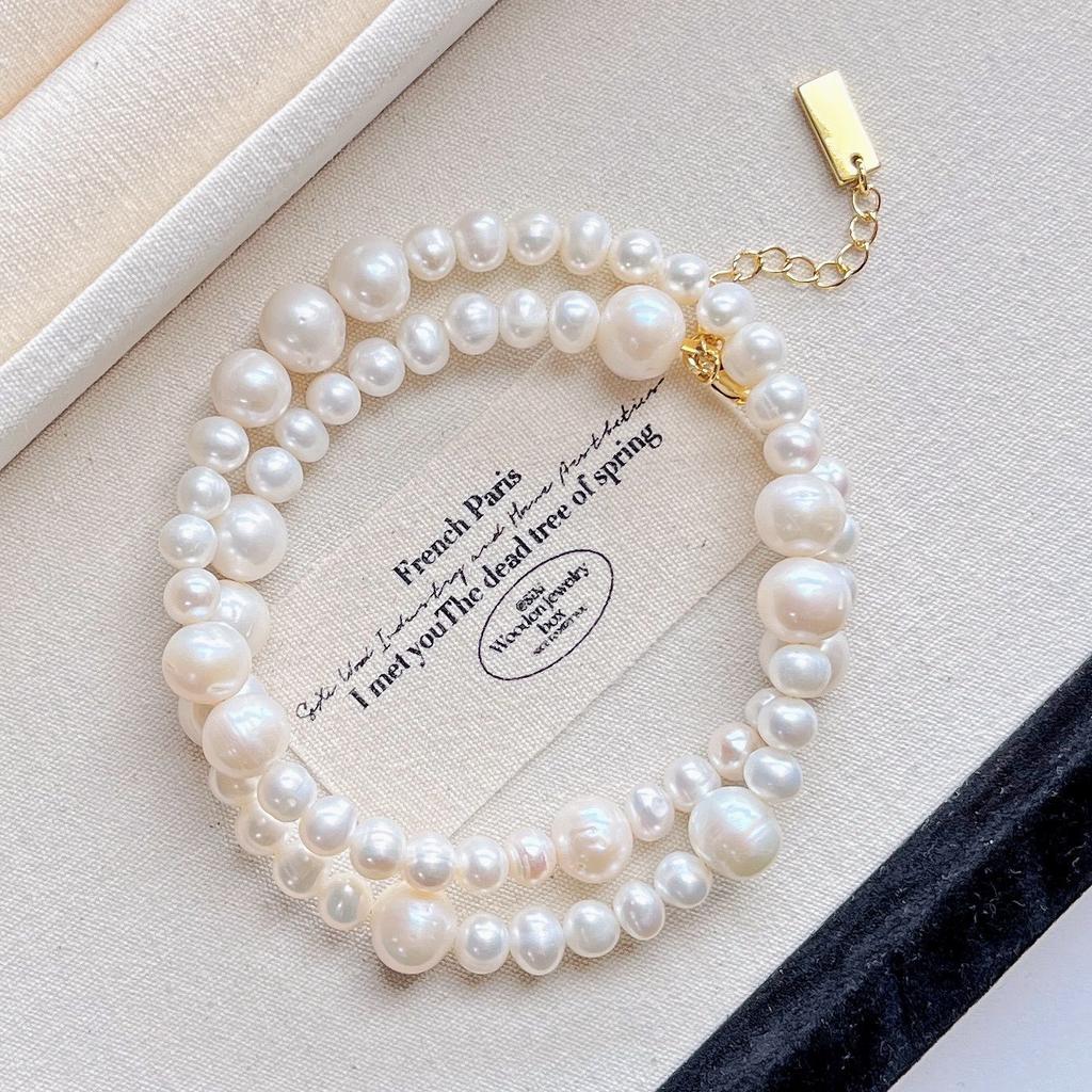 Natural Freshwater Pearl Gypsy Necklace Clavicle Chain