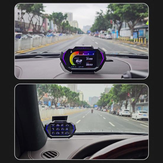 Digitální rychloměr se světlou velkou obrazovkou Univerzální zobrazovací rychlost GPS OBD Head Up LED obrazovka Rychloměr Cockpit Instrument