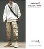 Men's American Trendy Multi-Pocket Loose Cargo Joggers - Military Green Parachute Pants, Casual Retro Style for Autumn.