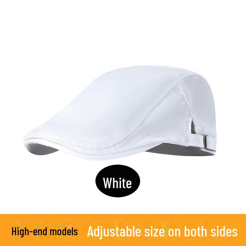 

Унисекс хлопковый берет от солнца - модная кепка для шеф-повара и бариста Adjustable белый