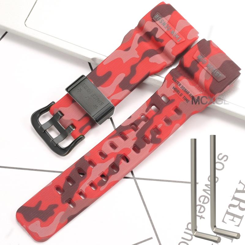Natural Resin Replacement Watch Strap Suitable for Casio G-Shock Master G Mudmaster GG-1000 GWG-100 GSG-100 Sport Watch Bracelet