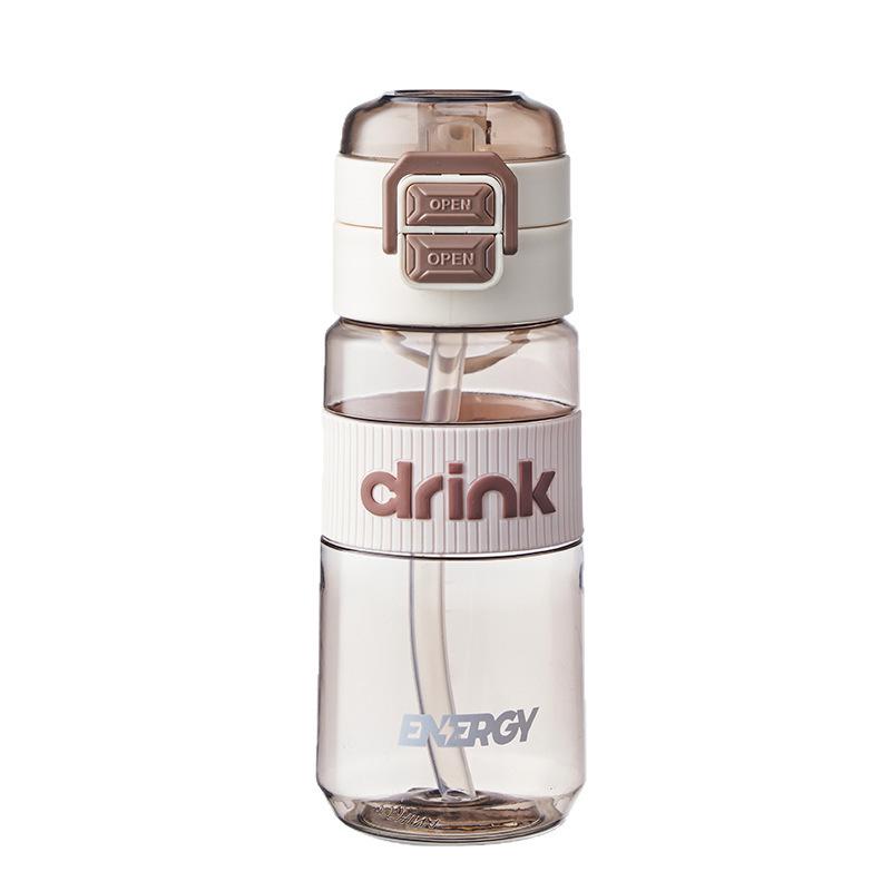 Large Capacity Straw Bottle: Summer Sports & School Bounce Cup for Outdoor Cycling