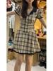 Super Good-looking Popular Plaid Design Dress Women's Clothing Spring and Summer Niche Design Short Skirt Princess Dress