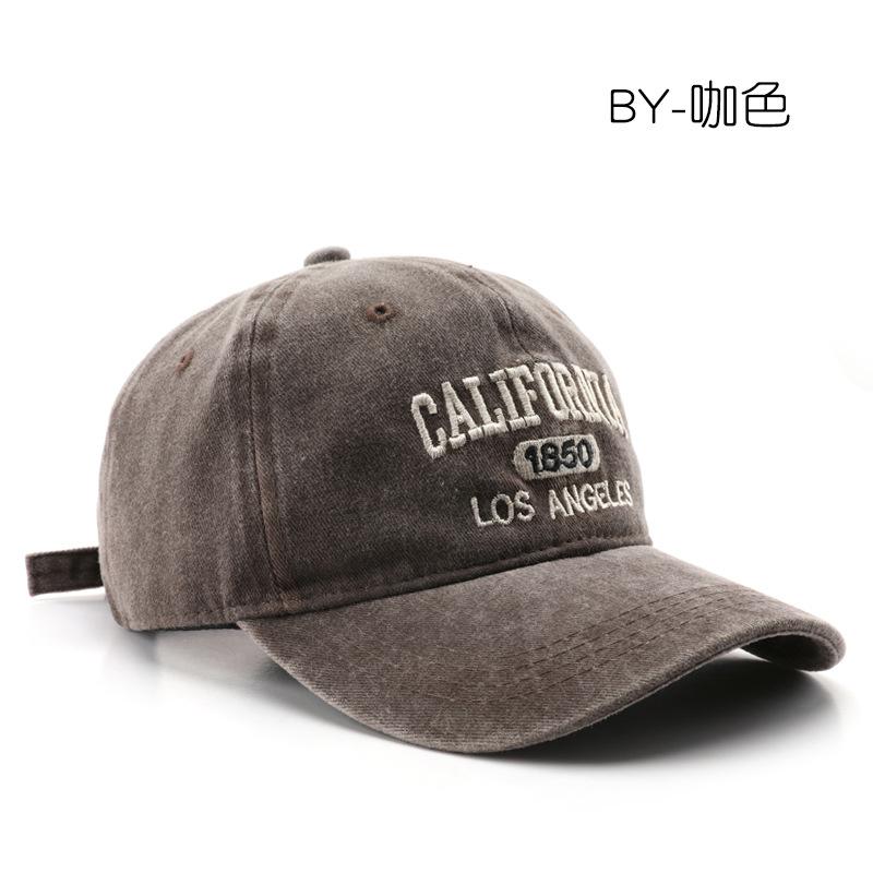 Bavlněná Retro Vintage Baseballová Čepice Pánská Dámská Džínová Vyšívaná Písmena Klobouk Bavlněná Měkká Vrchní Čepice Ležérní Retro Unisex Klobouky