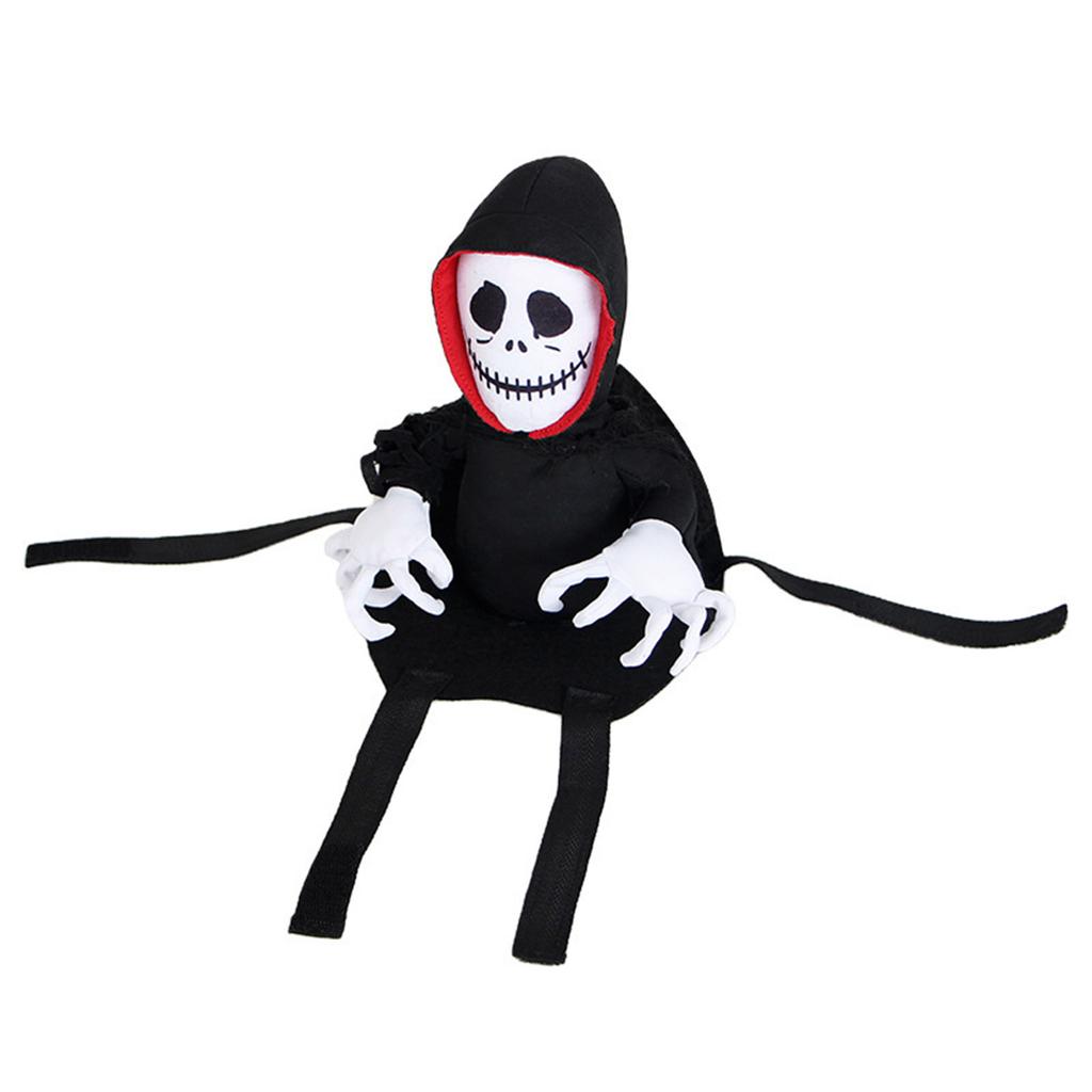 Cute Dog Photo Props Dress Up Costume Pet Cap Soft Black Ghost Coat for Jacket Funny Cosplay Accessories Cats
