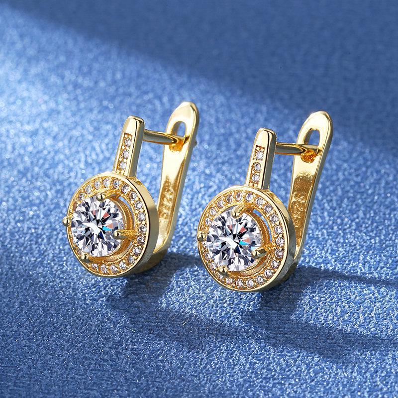 European & American Zircon Earrings for Women - Japanese & Korean Style Versatile Earrings