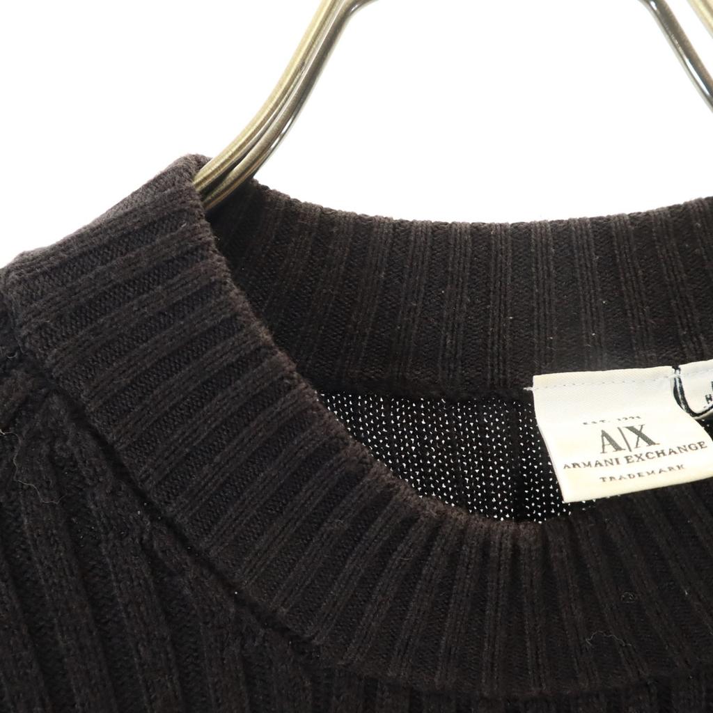 Armani Exchange 90s Old Long Sleeve Rib Knit L Black Sweater Women Used