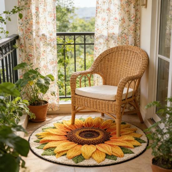 Tapete Floral Visual 3D Tapete Redondo Floral Tapete de Sala de Estar Pavão Tapete de Área Antiderrapante para Quarto Banheiro Porta Cozinha Decoração