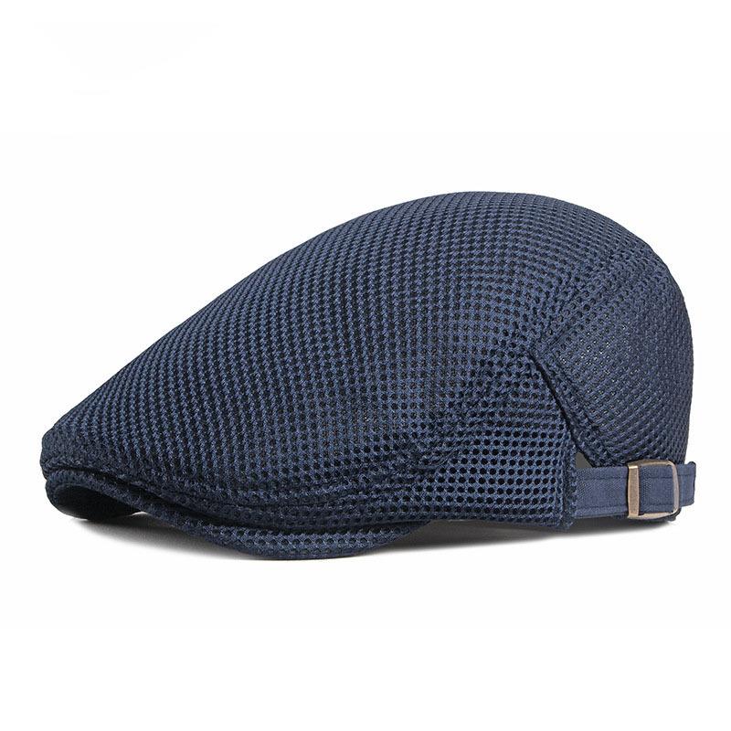 Vintage-Inspired Unisex Mesh Beret - Breathable & Adjustable - Sun-Protective Ivy Cap for Golf, Hunting & Driving - Stylish Summer Flat Hat