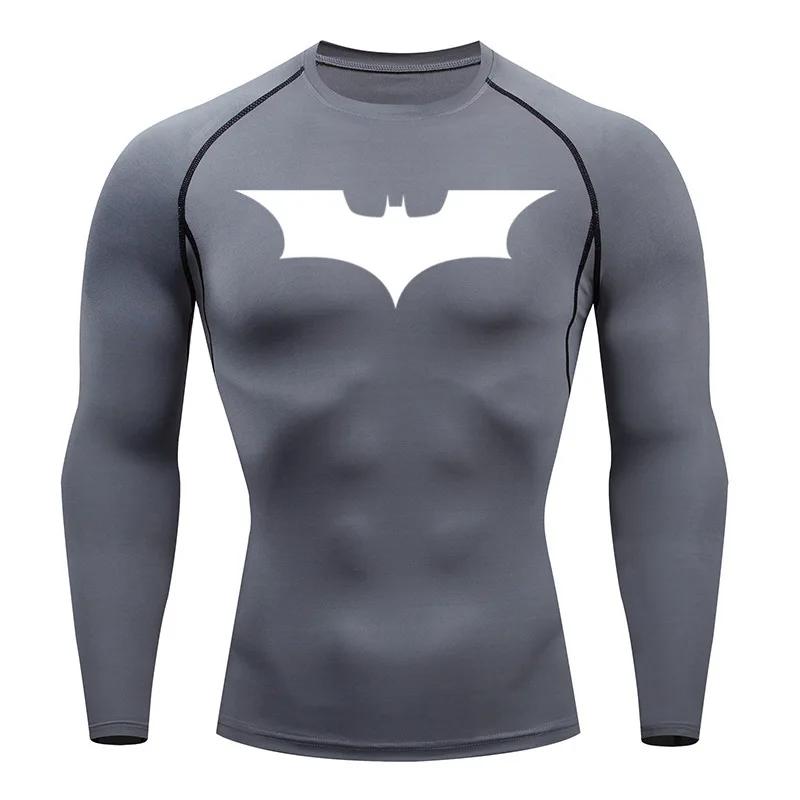 Top Long Sleeve Sports Shirt Running Men T-shirt Fitness Short T-shirt WorkOut Gym Tights Muscle Shirt Compression MMA Clothing