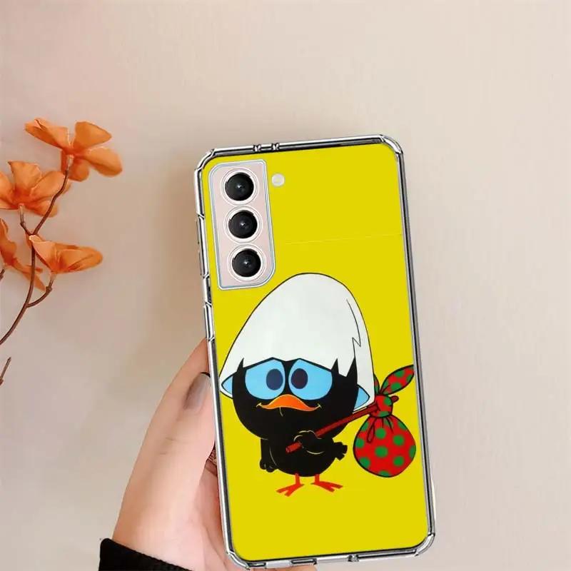 

Calimero Cute Cartoon Duck Phone Case For Samsung S24 FE Galaxy S22 Ultra S25 Edge S21 S23 FE S20 Plus Cover Shell Coque Clear S Samsung S25