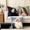 RRosalia Singer Cushion Cover Plush Fabric Soft DoubleSided Printed Sofa Warm Winter Home Child Gift Pillow Case