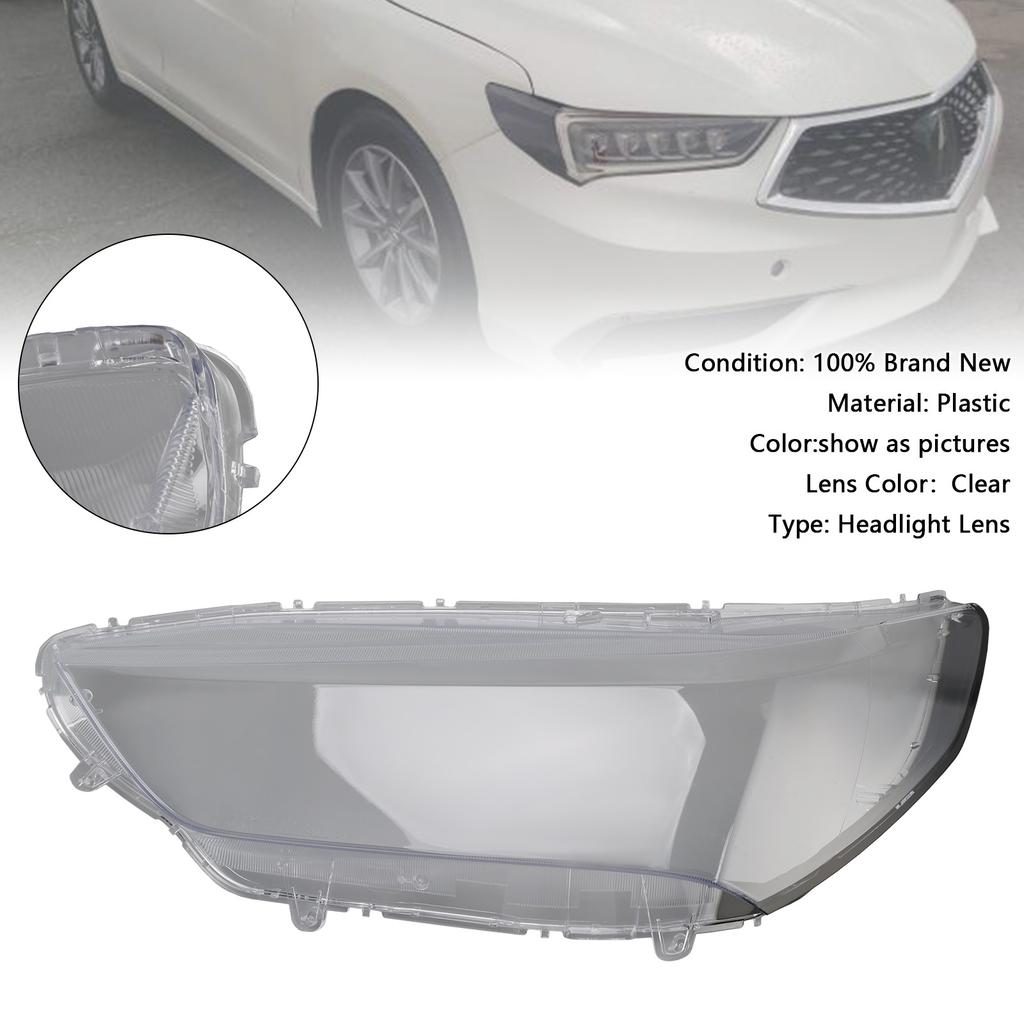 Left Headlight Lens HeadLamp Cover Shell For Acura TLX 2018-2020