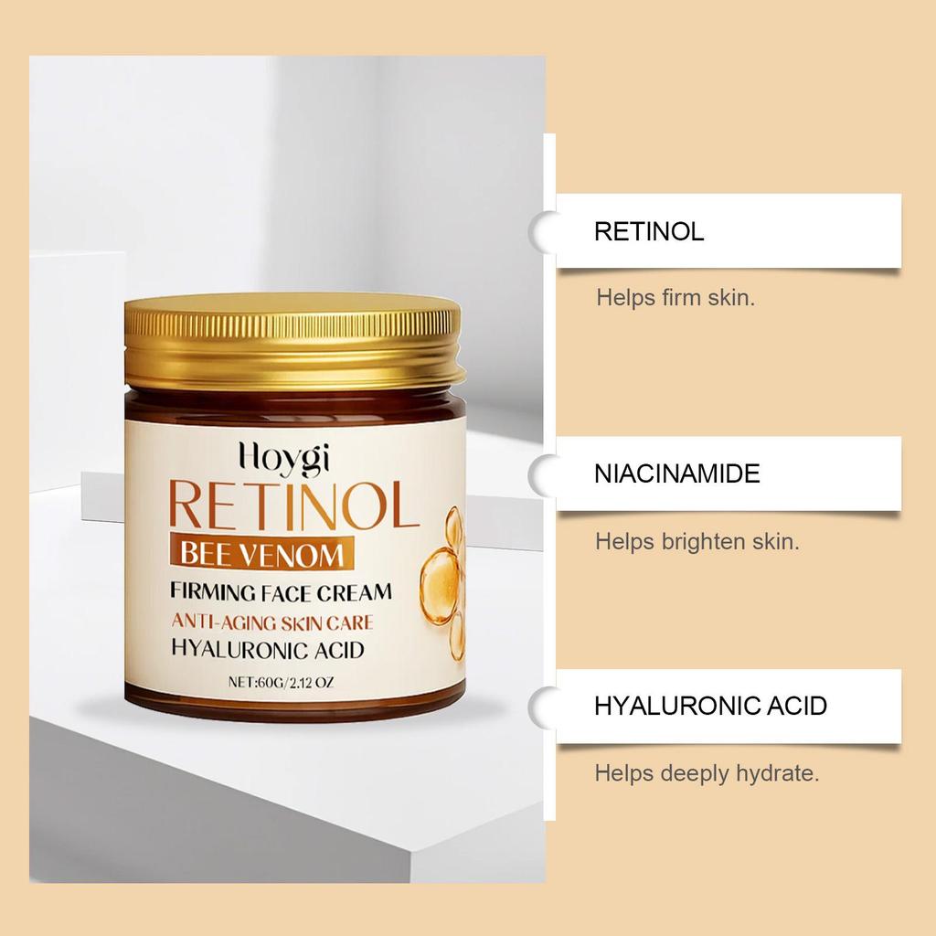 Firming Retinol Cream for Skin Brightening Deep Hydration Smooth and Elastic Skin Moisturized Radiant Skincare Cream