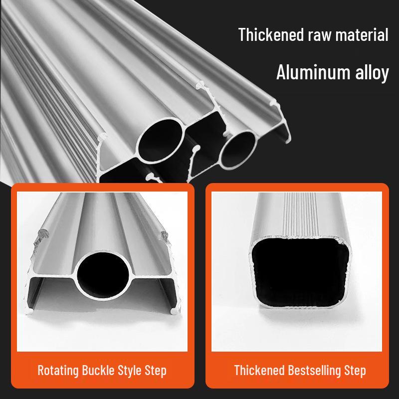 Aluminum Alloy Telescopic A-frame Ladder - Foldable, Extra Long, Safety Engineering Ladder