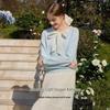 Xiangying Women's French Bow Knit Sweater