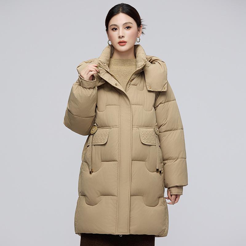 Down Jacket for Women, New Style Winter Cotton-padded Jacket, Mid-length, Fashionable, Versatile, Thickened, Loose and Slim Jacket
