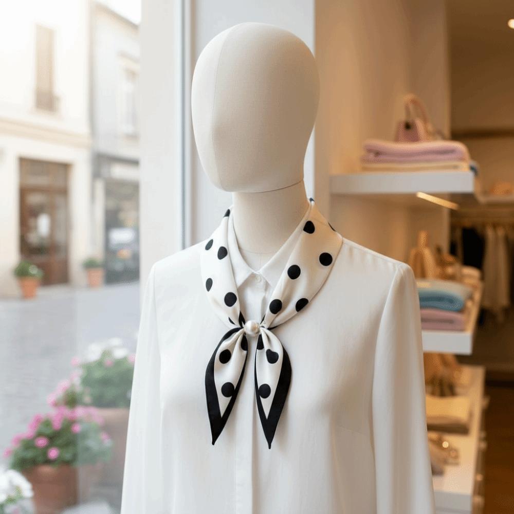 Versatile Square Scarf Soft Cotton Silk Scarf Elegant Magnetic Scarf  Women Fashion