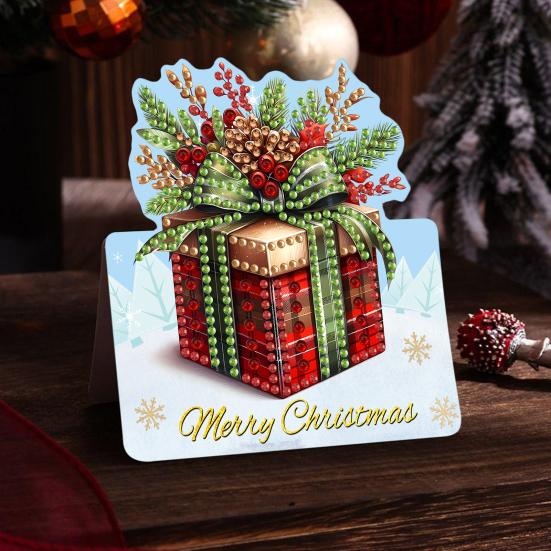 6 Pcs DIY Rhinestone Painting Birthday Gnome Greeting Card Kit 5D Rhinestone Art Birthday Cards for Adults Kids Anniversary Holiday Gifts