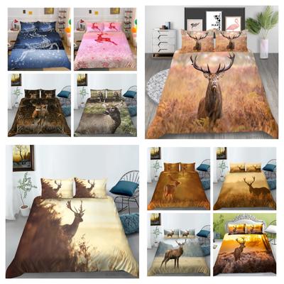 Hot Sell Deer Duvet Cover Set Cool Home Bedclothes Pets Painting Bedding Suit Man Boys Luxury Bed Covers Fashion Beding Cover Sets