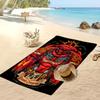 Black Printed Beach Towel Quick Dry Soft TowelPortable Large Rectangular Beach Blanket for Travel Swimming Pool