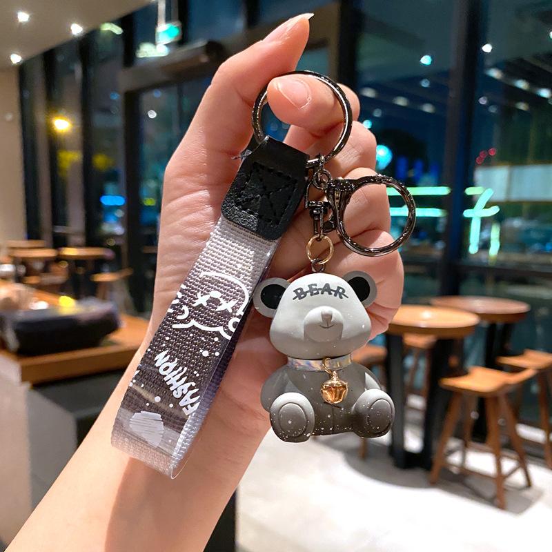 Chameleon Bear Keychain, Starry Sky Bear, Car Key Pendant, Exquisite Couple Bag, Pendant, Doll Grabbing Machine, Gift. single pack