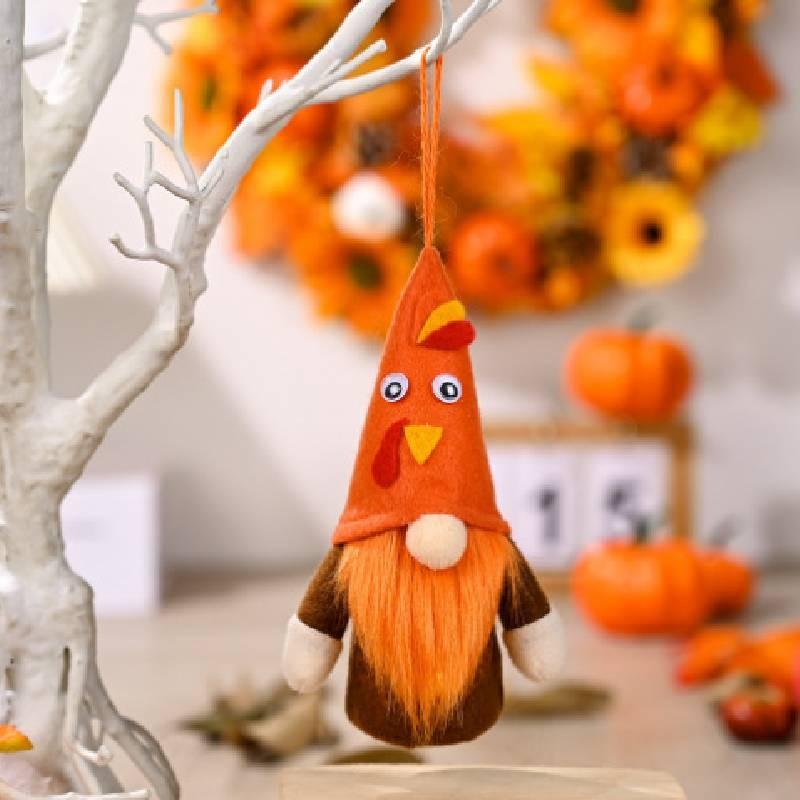 

Harvest Festival Decoration Rudolph Turkey Hat Light Pendant Faceless Doll Dwarf темно-коричневого