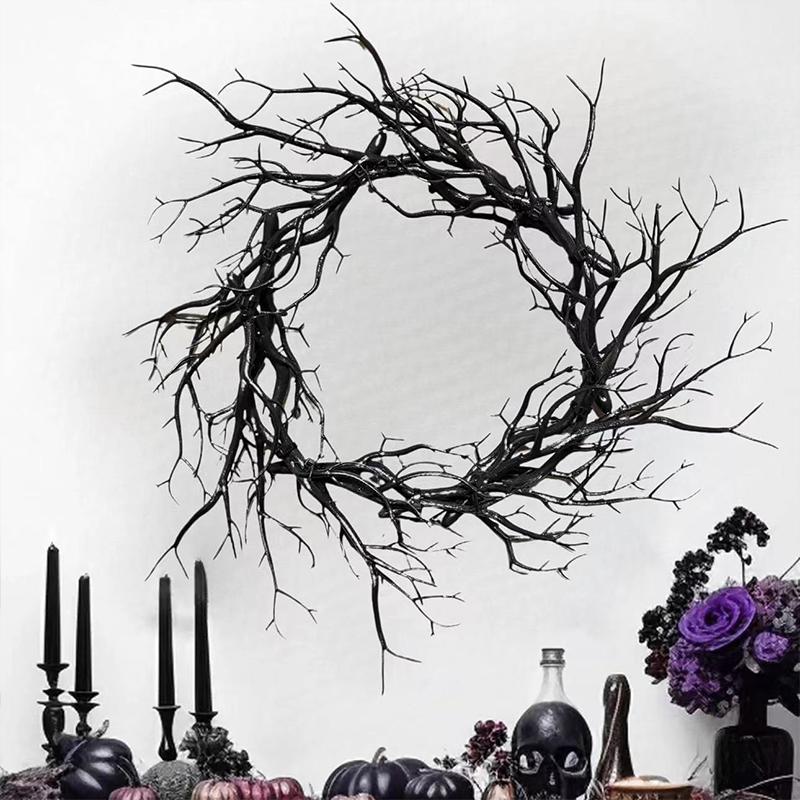 Halloween Plastic Unique Wall Hanging Party Decoration Pendants Arrange Props Wreath Garland Decorative 3 Styles