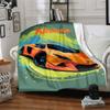 Custom Name Racing Theme Printed Blanket - Perfect for Couch, Bed, Travel & Outdoor Use | Machine Washable, Cozy & Durable.