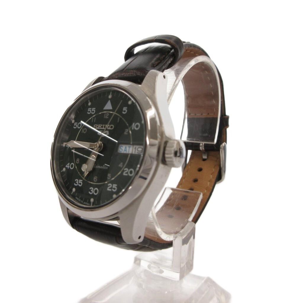 SEIKO 5 sports automatic 3 silver green SBSA203 watch, winding, hands, day-date, digital, color, dial, men's watch, /FF