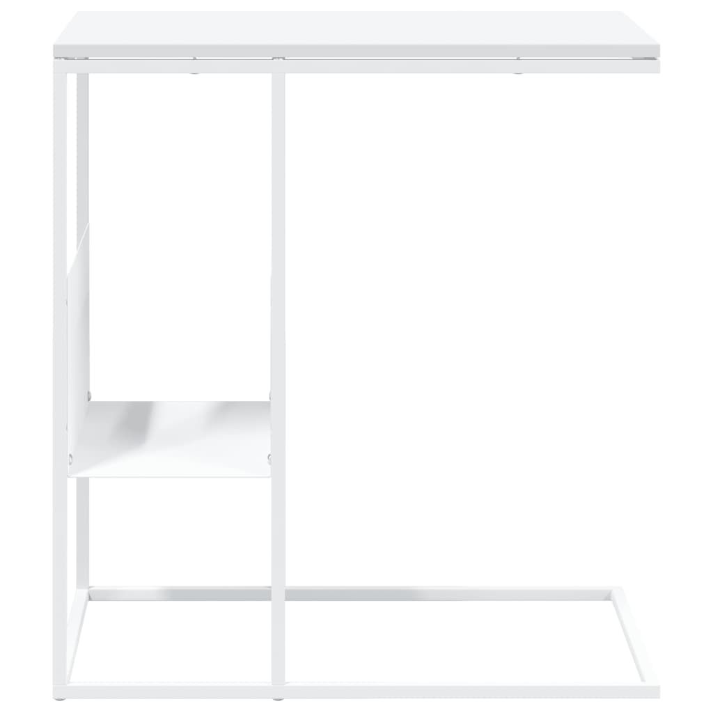 Vidaxl Side Table, White, 55X36X59.5 Cm, Wood-Based Material