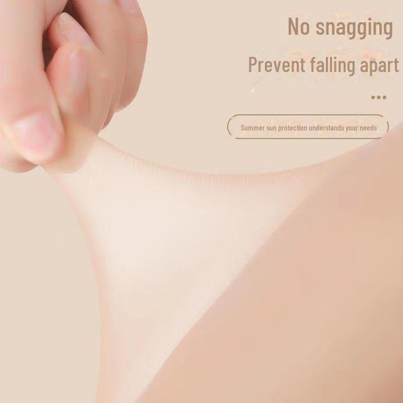 Ultra-Thin Core-Spun Silk Over-the-Knee Stockings: Anti-Snag Flesh-Colored Thigh-High Concealer Socks for Women.