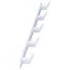 Wall Mounted Coat Rack Modern Stylish Coat Hanger Rack with 5 Hooks for Bathroom Living Room White