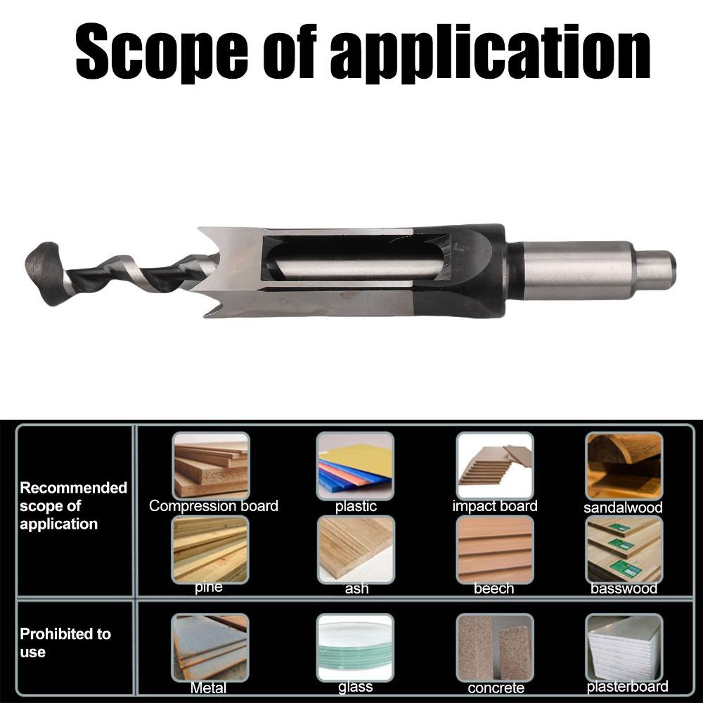 Bearing Steel Hollow Chisel Mortiser 22mm (7/8") Woodworking Drill Cutter For Carpentry