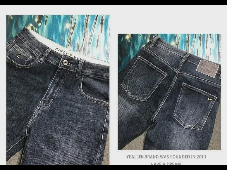 2024 Men's Autumn Fashion Slim Straight Jeans - Versatile, Trendy, Casual