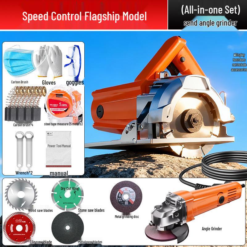 High-Power Multifunctional Handheld Electric Saw for Tile, Stone, Metal, and Woodworking