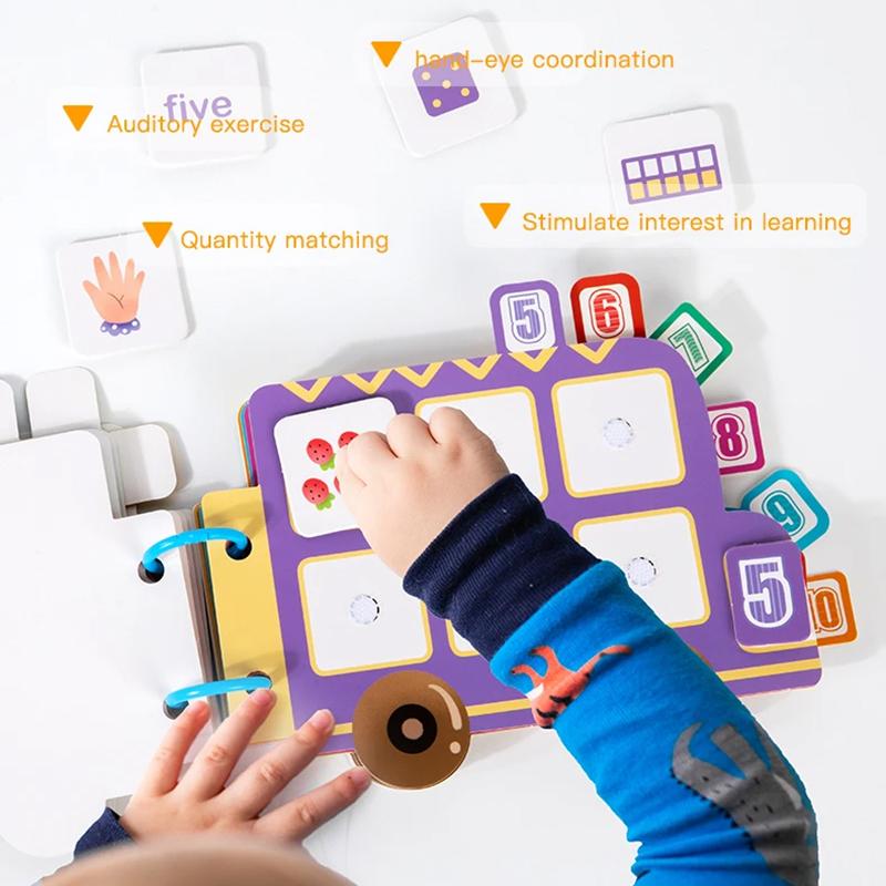 Magical Busy Book Montessori Baby Toys My First Quiet Book Sticker Paste Learning Number Letters Color Educational Matching Game