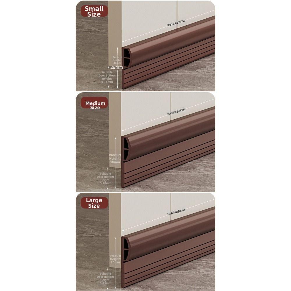 Self Adhesive Door Bottom Seal TPE Door Sweep Flexible Gap Filler  Indoor Use