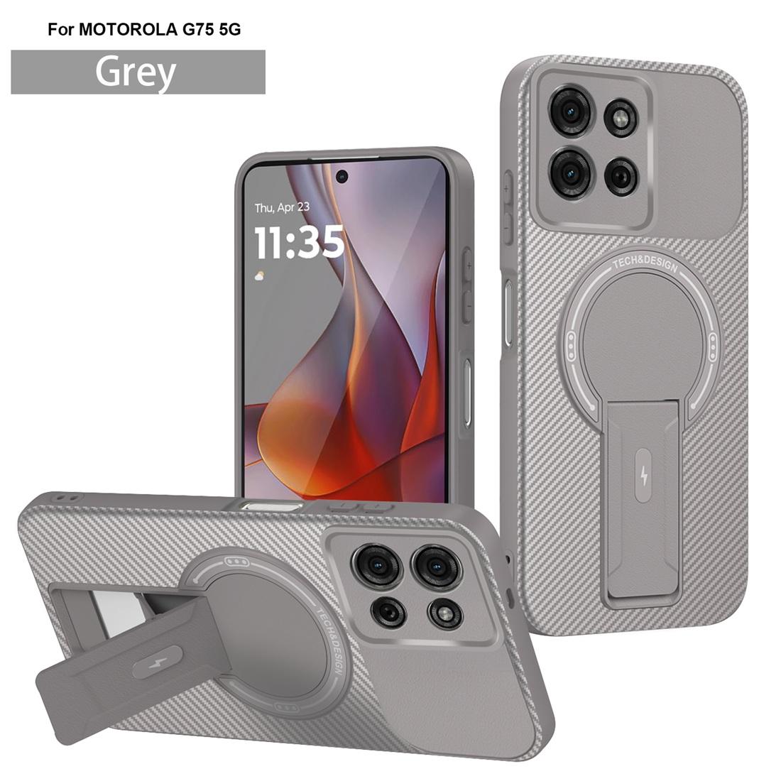 

For Moto G75 5G Carbon Fiber Texture Phone Case, Compatible with MagSafe Drop Protection Cover Fit Motorola G75 Cases PC TPU&just case&Motorola Moto G75