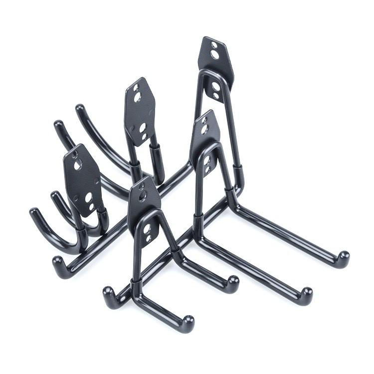 Heavy-Duty Wall-Mounted Metal Bicycle Storage Hooks for Garage or Warehouse