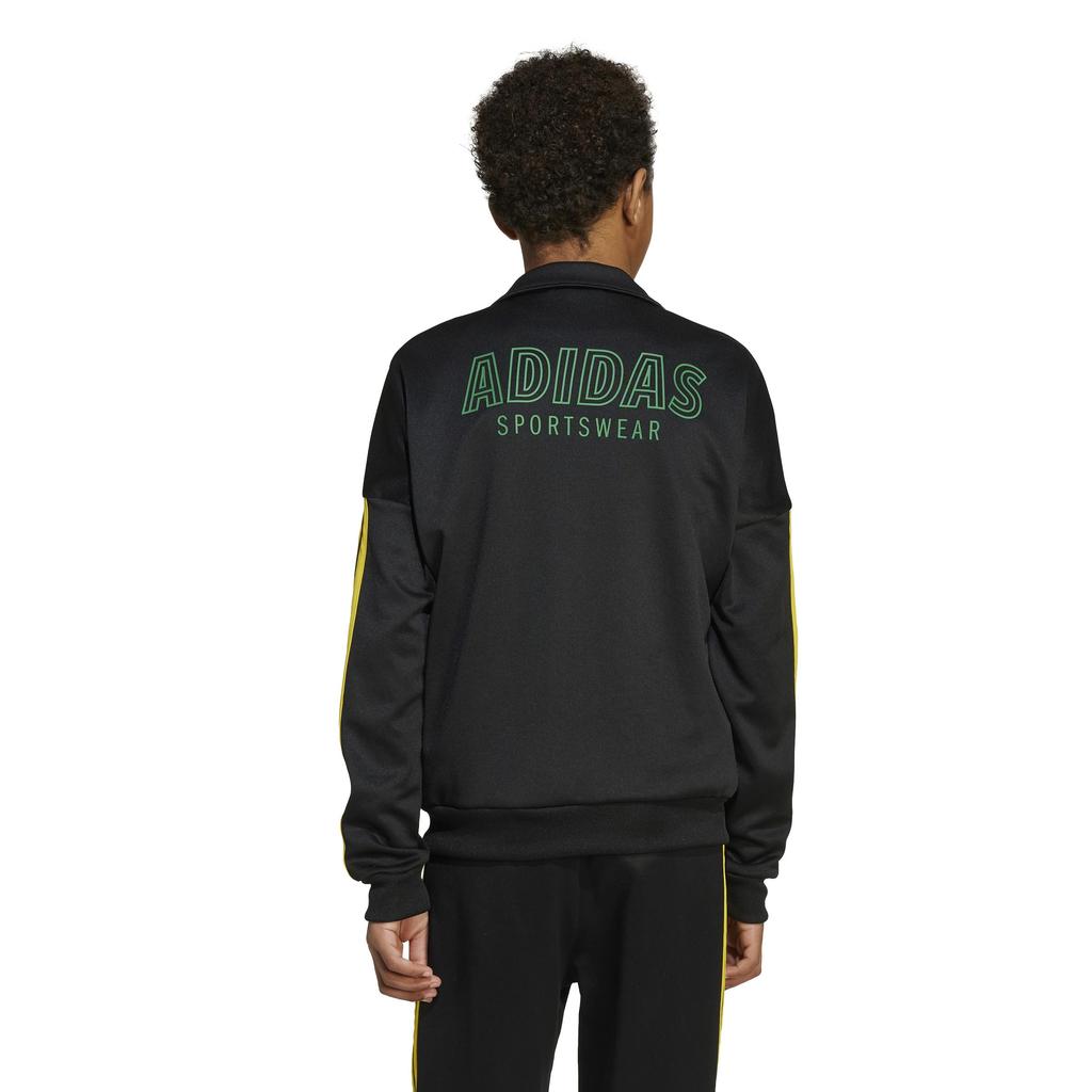 Adidas Kids' Tiro Track Top, Unisex, KPH08, Black/Hazy Yellow/Bold Green (JW5087), Size 130