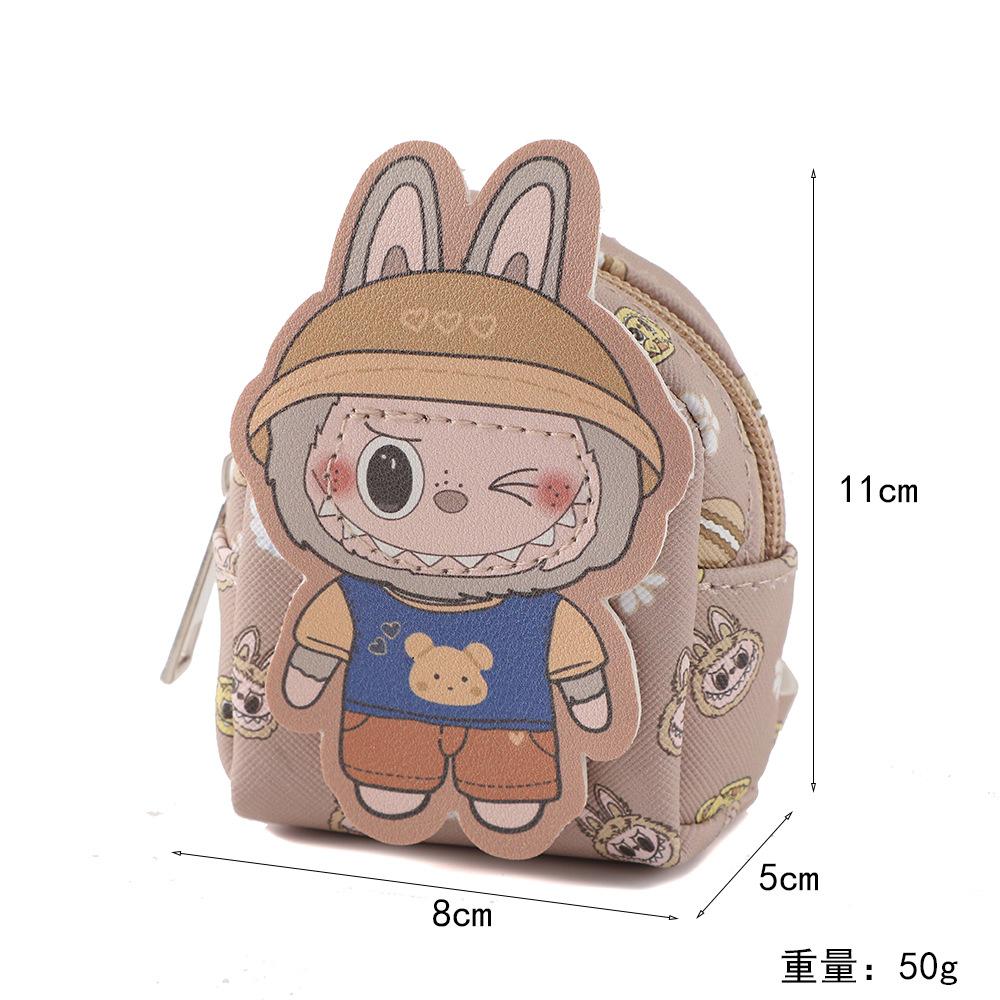 New Cute and Fashionable Labubu Wallet Keychain Cartoon Doll Keybag Earphone Storage Bag 5453 CLE