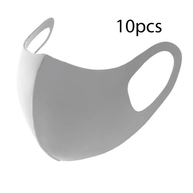 1/10 Stück Eis seide Maske Frühling und Sommer Staubdicht Waschbar Wiederverwendbar Gesichtsmaske Unisex Erwachsene/Maske Outdoor Reise Schutz