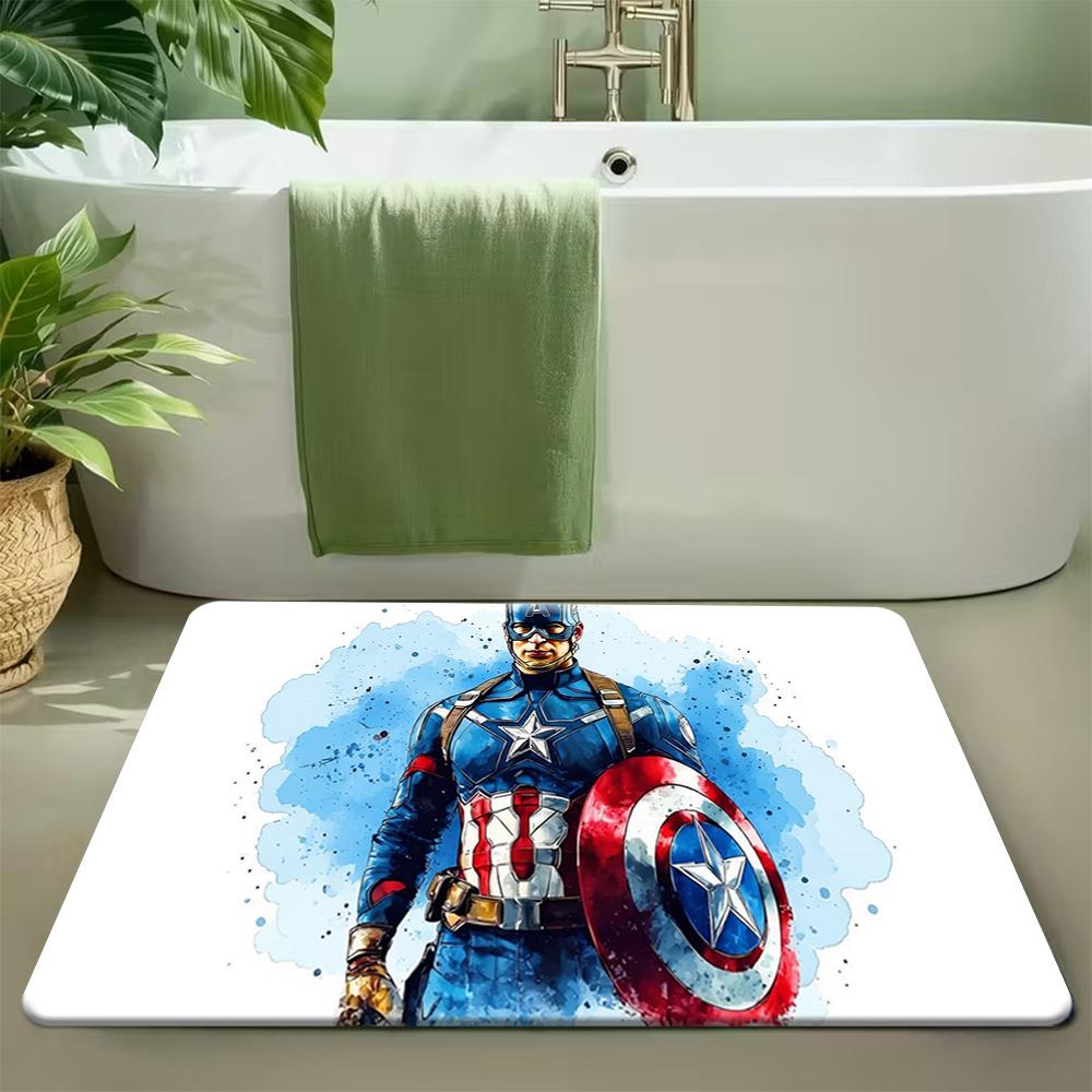 1pc, Floor Mat, Superhero & Classic Hero Themed Doormat, Multiple Sizes, Suitable for Living Room, Bathroom, Kitchen, Hotel,