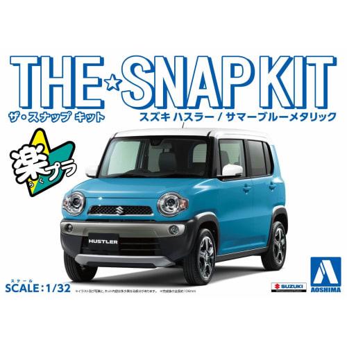 Aoshima Bunka Kyozai 1/32 The Snap Kit Series Suzuki Hustler Summer Blue Metallic Pre-Colored Plastic Model Kit 01-D