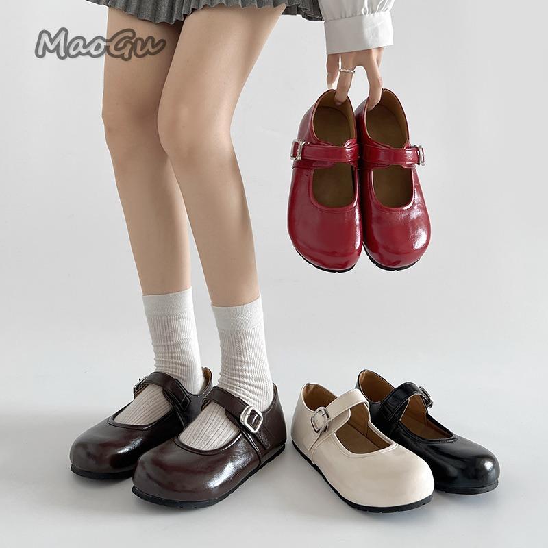 Fashion Women's Thick Bottom Cute Casual Shoes Mary Jane Single Shoes Autumn Women Footwear Trendy Design Cross Buckle Fashion Shoes